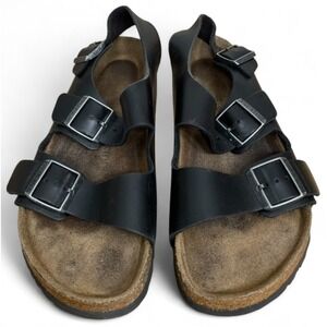 Birkenstock Milano Sandals Black 41 US 10 Leather